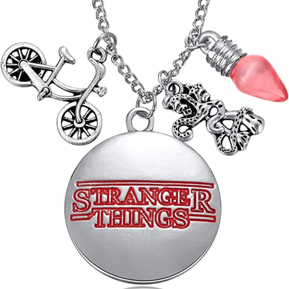 🌱Stranger Things Silver Pendant Necklace and Charms Jewelry